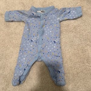 Blue Starry Night infant One Piece sleeper